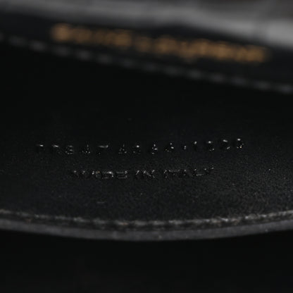 Saint Laurent Calfskin Crocodile Embossed Small Classic Monogram Kate Tassel Satchel Black 7 of 10