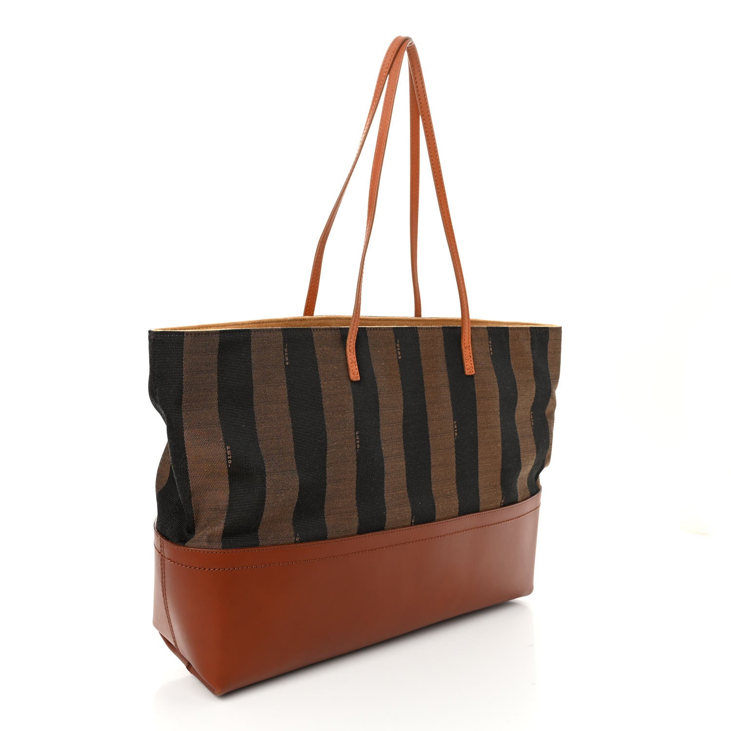 Fendi Pequin Cuoio Vegetale Medium Roll Tote Tobacco Cuoio Miele 3 of 9