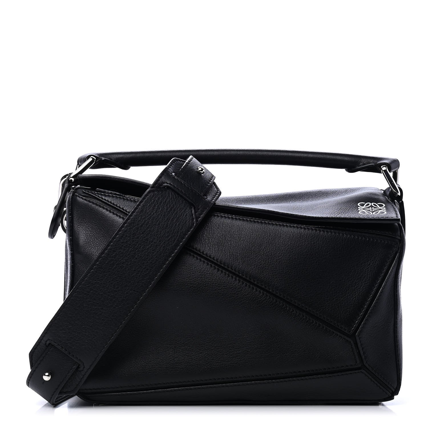 Loewe Calfskin Small Puzzle Bag Black 1 of 4