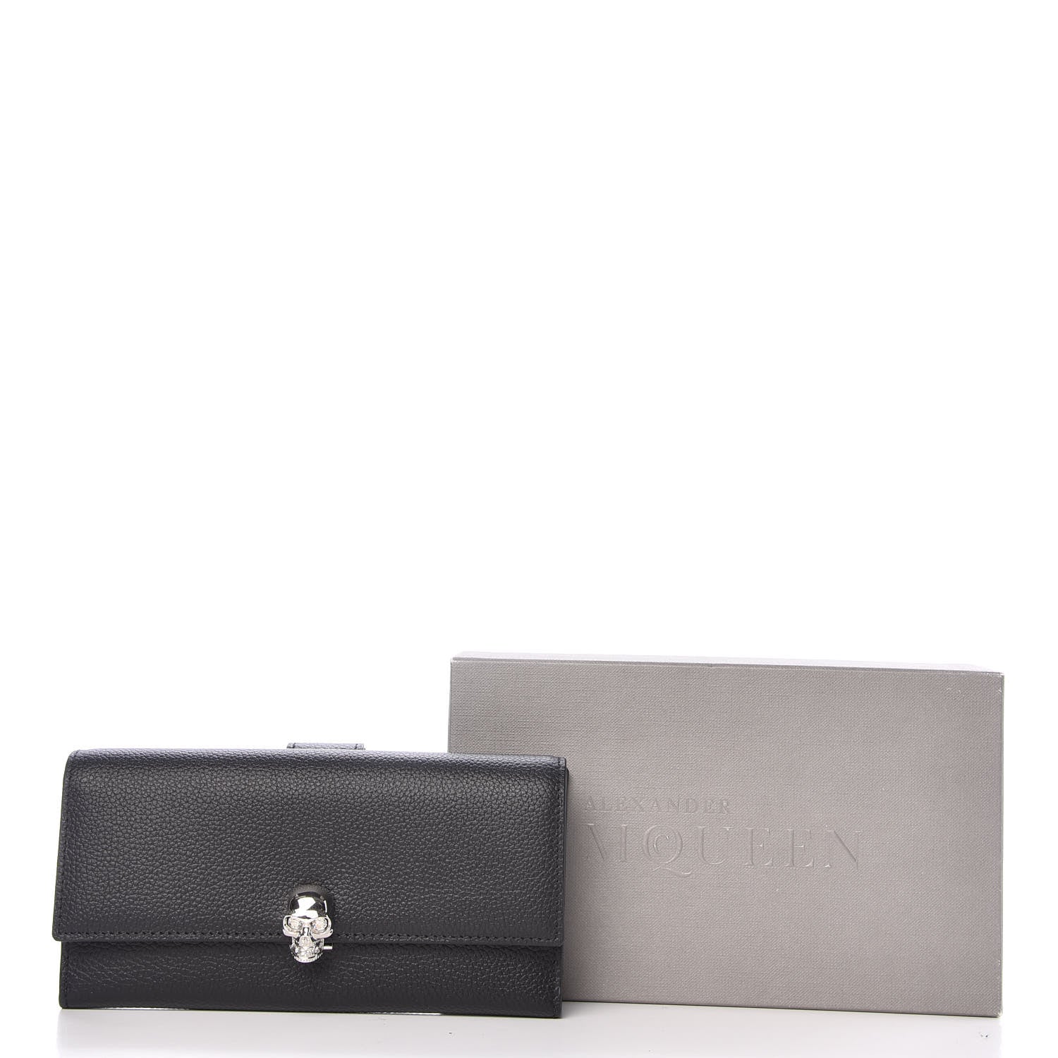Alexander McQueen Calfskin Skull Continental Wallet Black 10 of 10