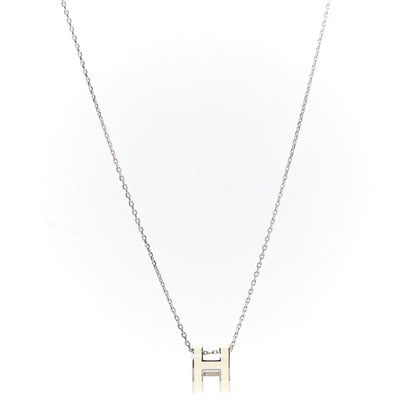 Hermes Palladium Pop H Pendant Necklace White 1 of 5