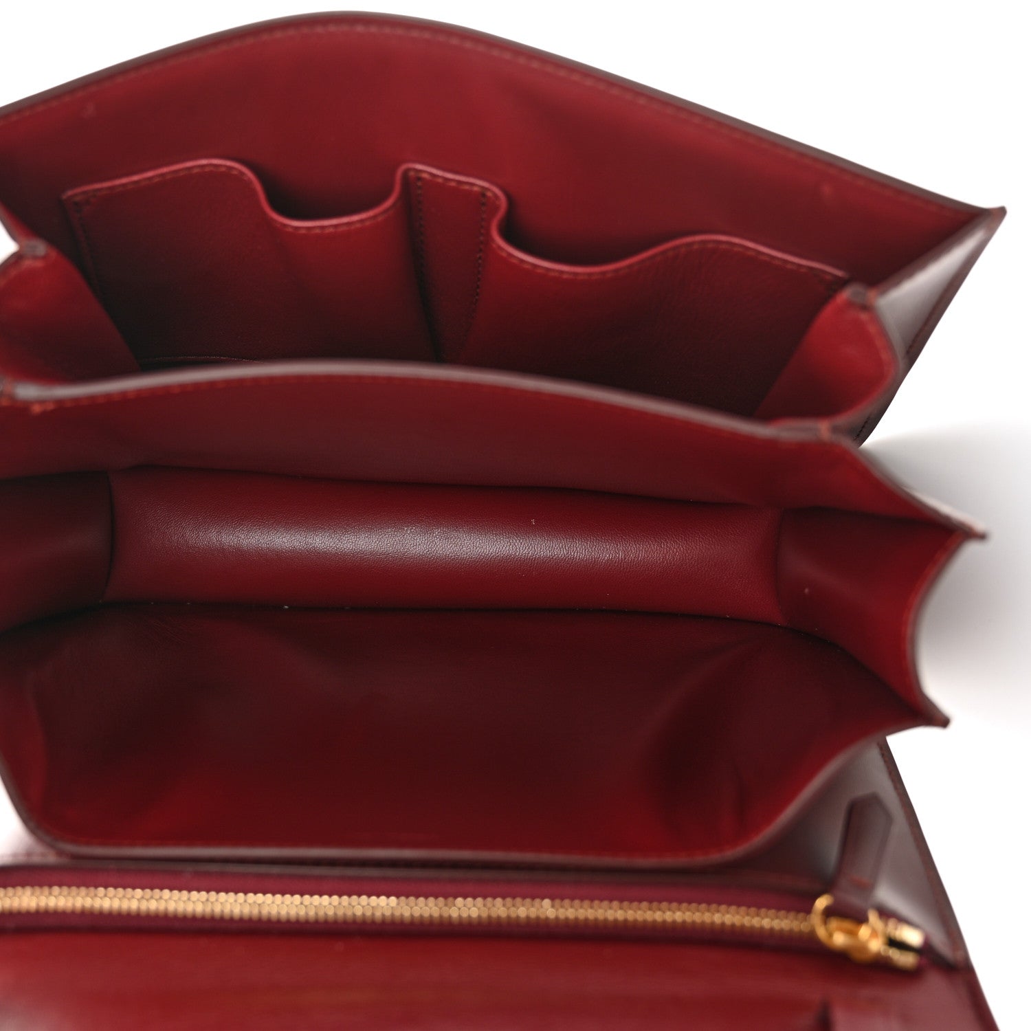 Celine Box Calfskin Medium Classic Box Flap Bag Burgundy 5 of 12