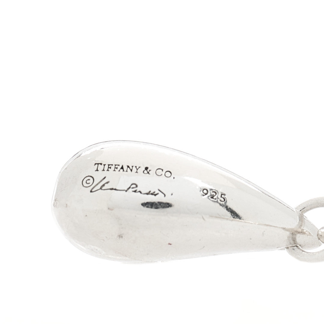 Tiffany Sterling Silver Elsa Peretti Teardrop Earrings 3 of 4