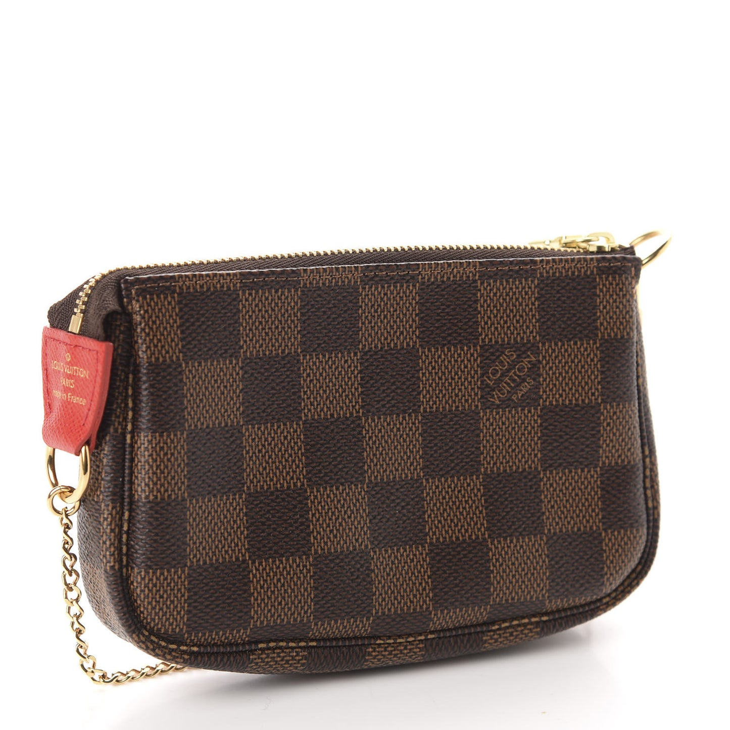Damier Ebene 2019 Christmas Animation Mini Pochette Accessories Red