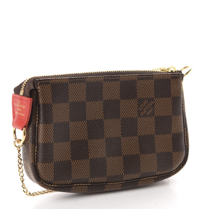 Louis Vuitton Damier Ebene 2019 Christmas Animation Mini Pochette Accessories Red 4 of 8