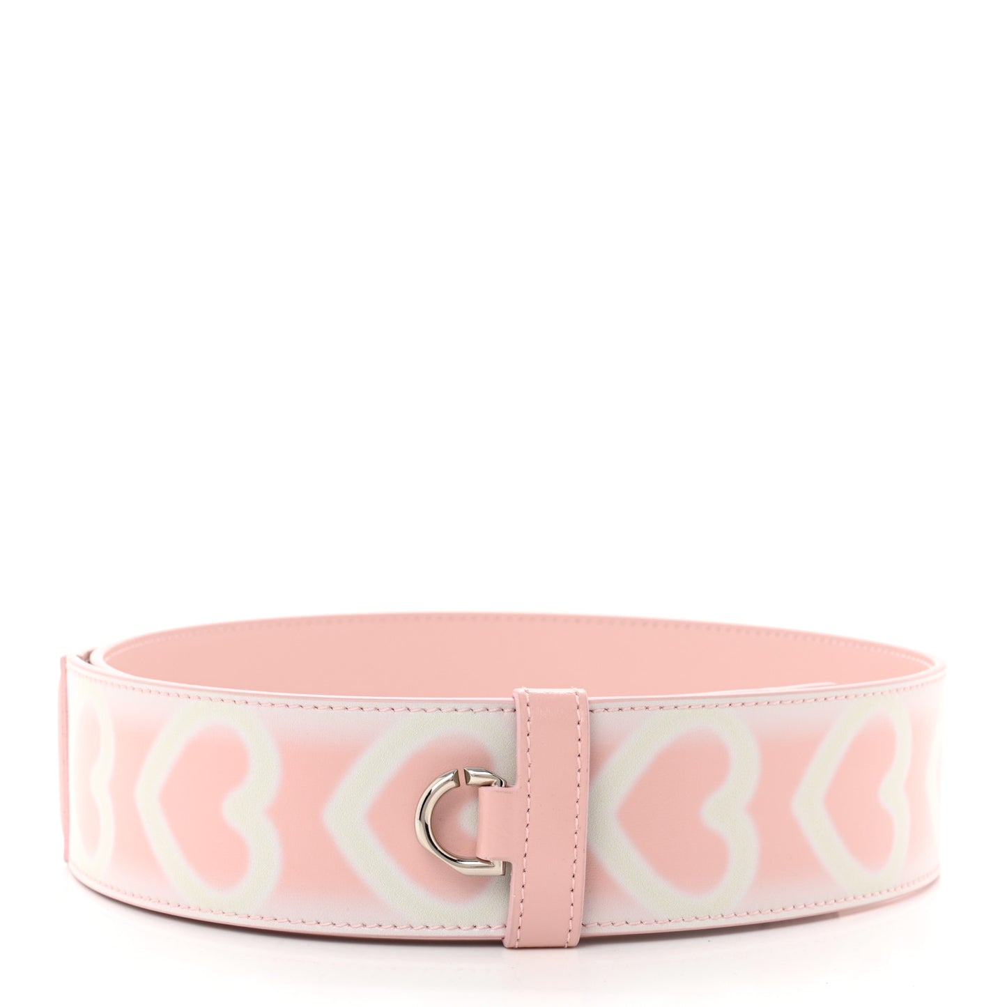 Calfskin Heart Bag Strap Powder Pink