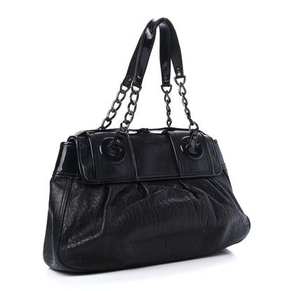 Fendi Nappa Patent B Bag Black 2 of 5