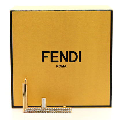 Fendi Metal Crystal First Single Earring 8 of 8