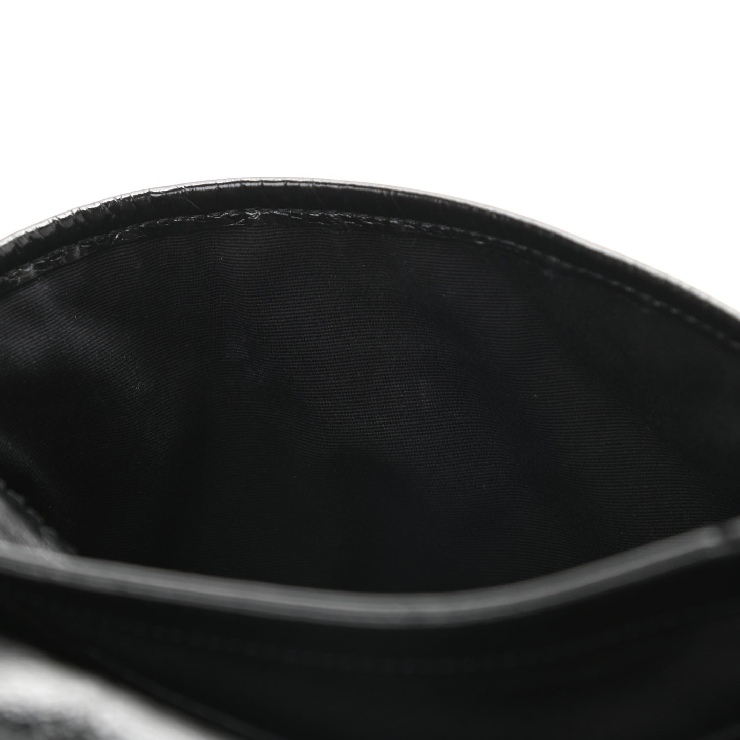 Crinkled Calfskin Matelasse Monogram Medium Niki Chain Satchel Black