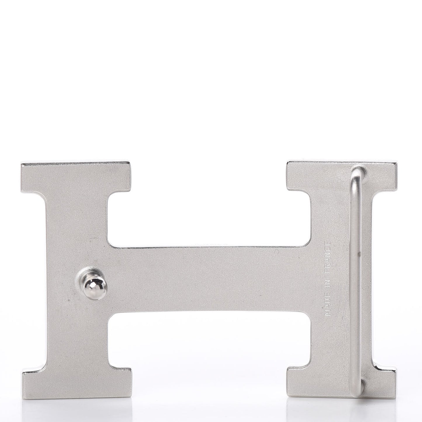 Polished Palladium 32mm H Belt Buckle Silver