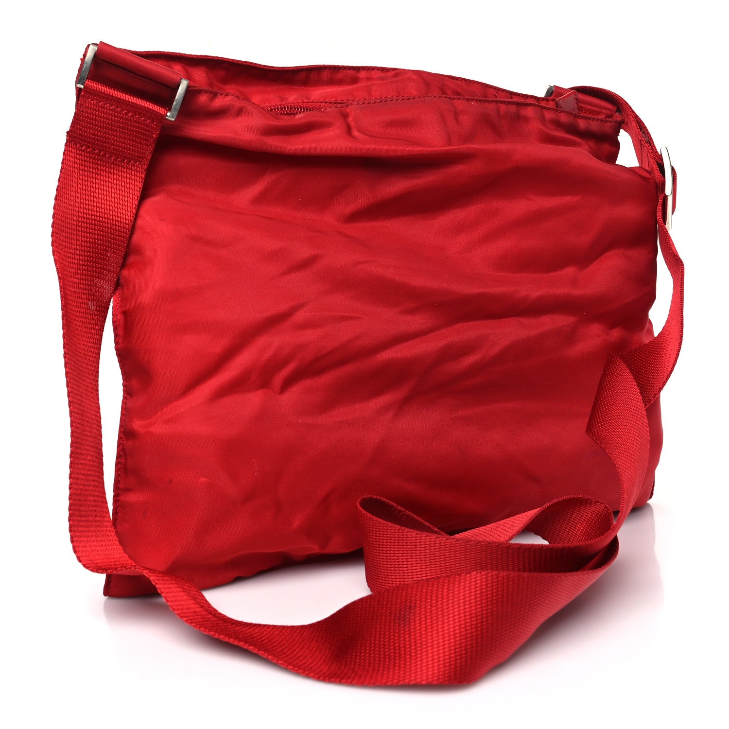 Prada Nylon Vela Flat Messenger Bag Fuoco 3 of 10