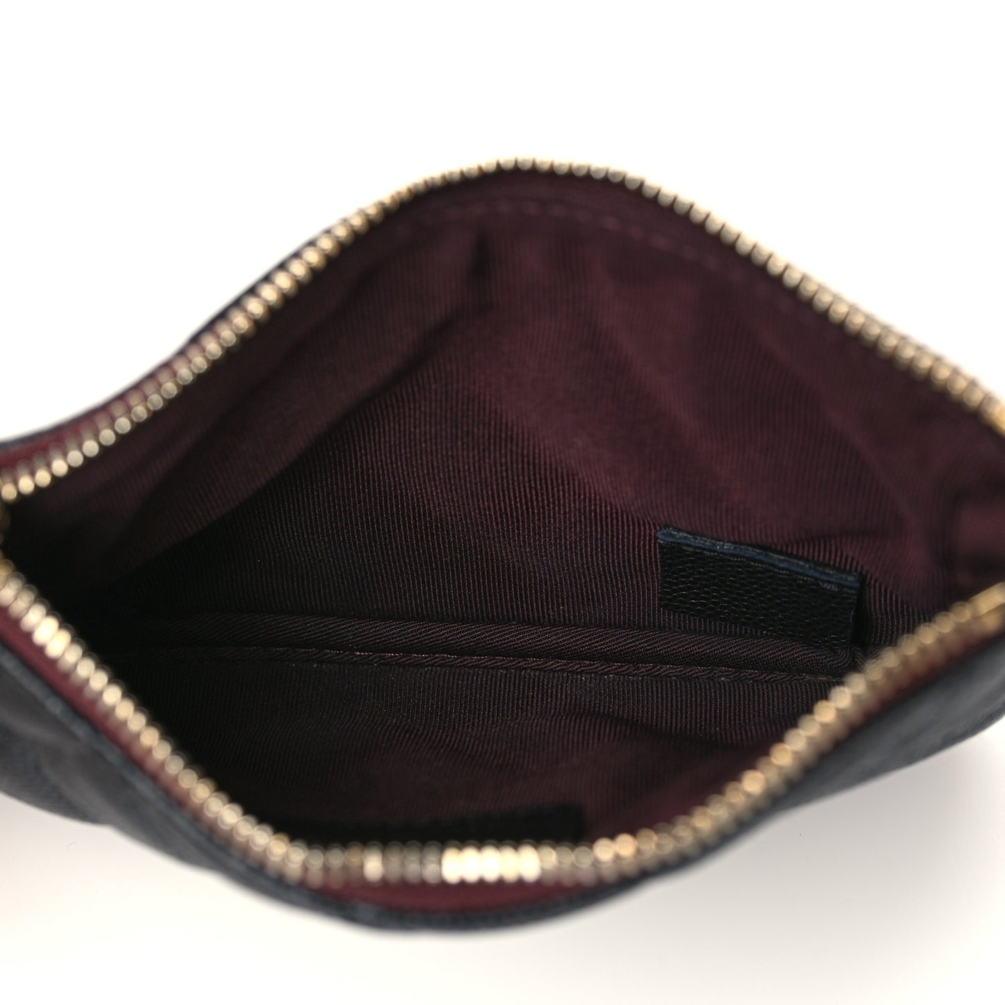 Caviar Quilted Small Cosmetic Case Black