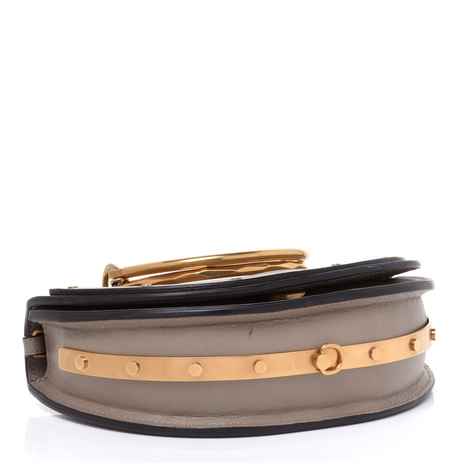 Chloe Calfskin Small Nile Bracelet Minaudiere Bag Motty Grey 4 of 11