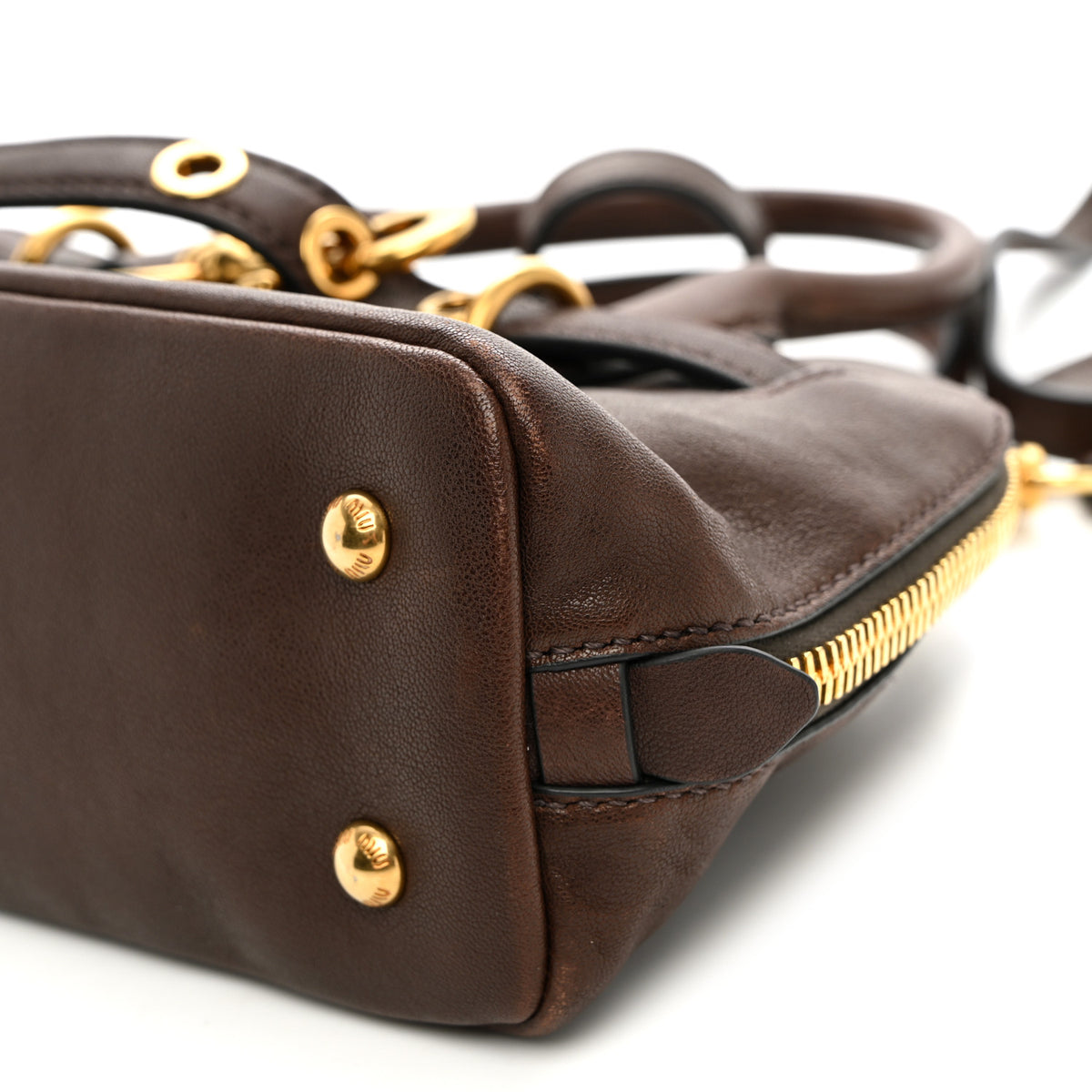 Miu Miu Nappa Aviator Small Aventure Bag Radica 9 of 9