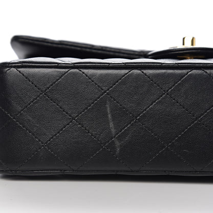 Chanel Lambskin Quilted Medium Double Flap Black 13 of 14