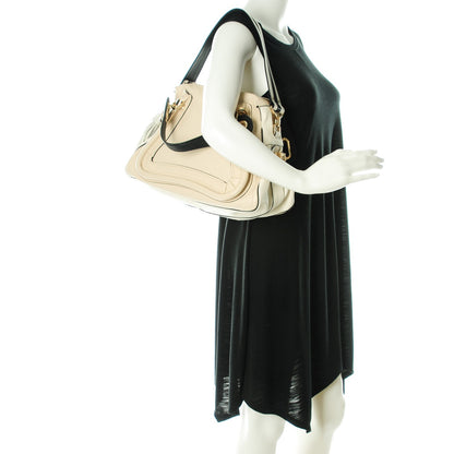 Chloe Calfskin Medium Military Paraty Black White 2 of 10