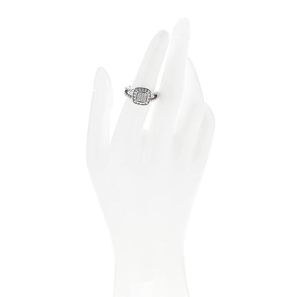 David Yurman Sterling Silver Diamond 7mm Petite Albion Pave Ring 52 6 2 of 4
