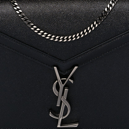 Saint Laurent Grain De Poudre Monogram Cassandra Clasp Bag Black 8 of 10