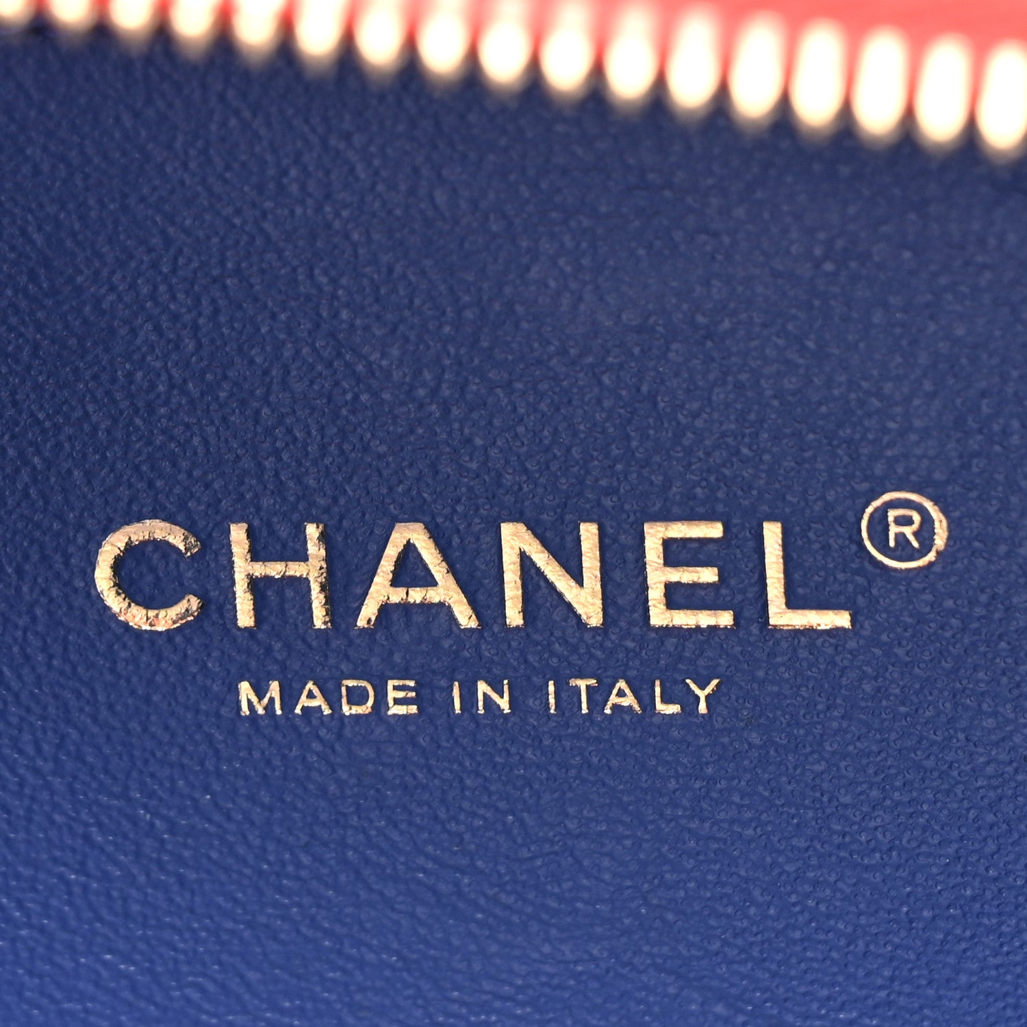 Chanel Caviar Quilted Small CC Filigree Vanity Case Blue White Red 6 of 17