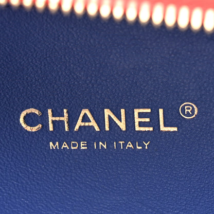 Chanel Caviar Quilted Small CC Filigree Vanity Case Blue White Red 6 of 17