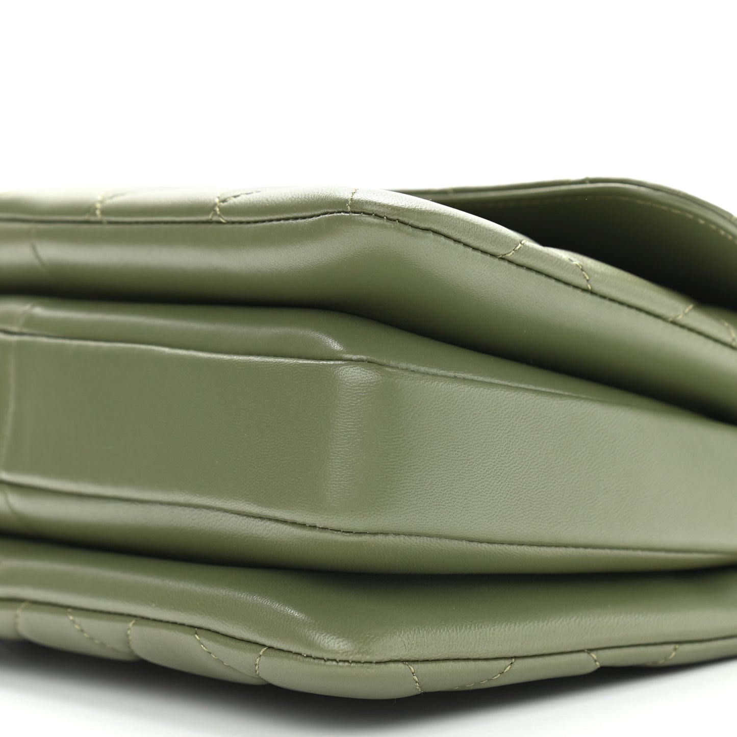 Lambskin Quilted Small Trendy CC Flap Dual Handle Bag Green