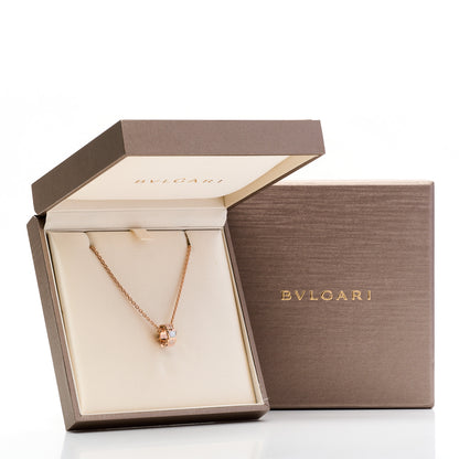 Bulgari 18K Rose Gold Diamond Mother of Pearl Serpenti Viper Pendant Necklace 5 of 5