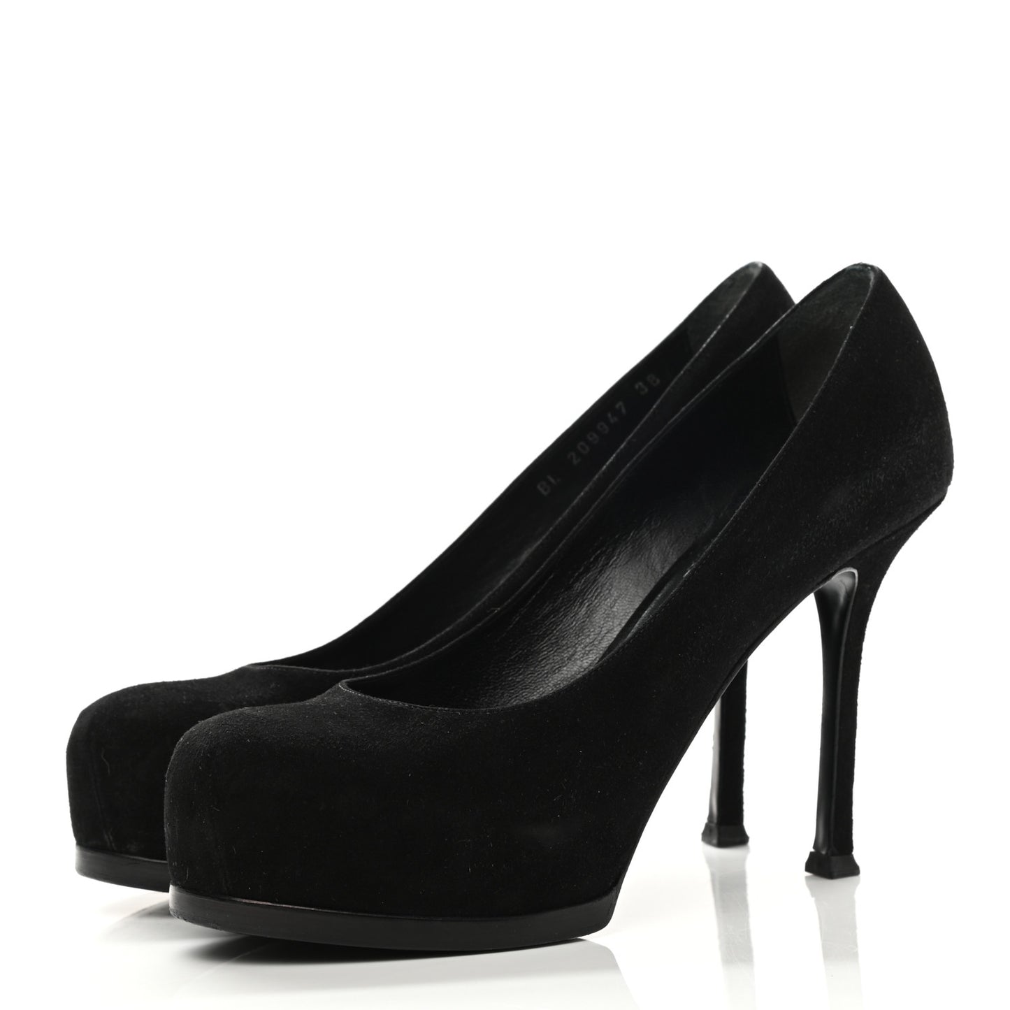Suede Calfskin Tribtoo 80 Pumps 38 Black