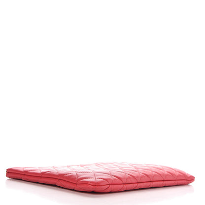 Chanel Lambskin Quilted Medium Cosmetic Case Red 4 of 8