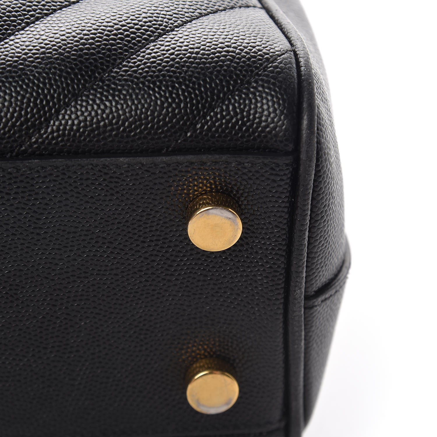 Saint Laurent Grain De Poudre Matelasse Chevron Monogram Shopping Bag Black 21 of 23