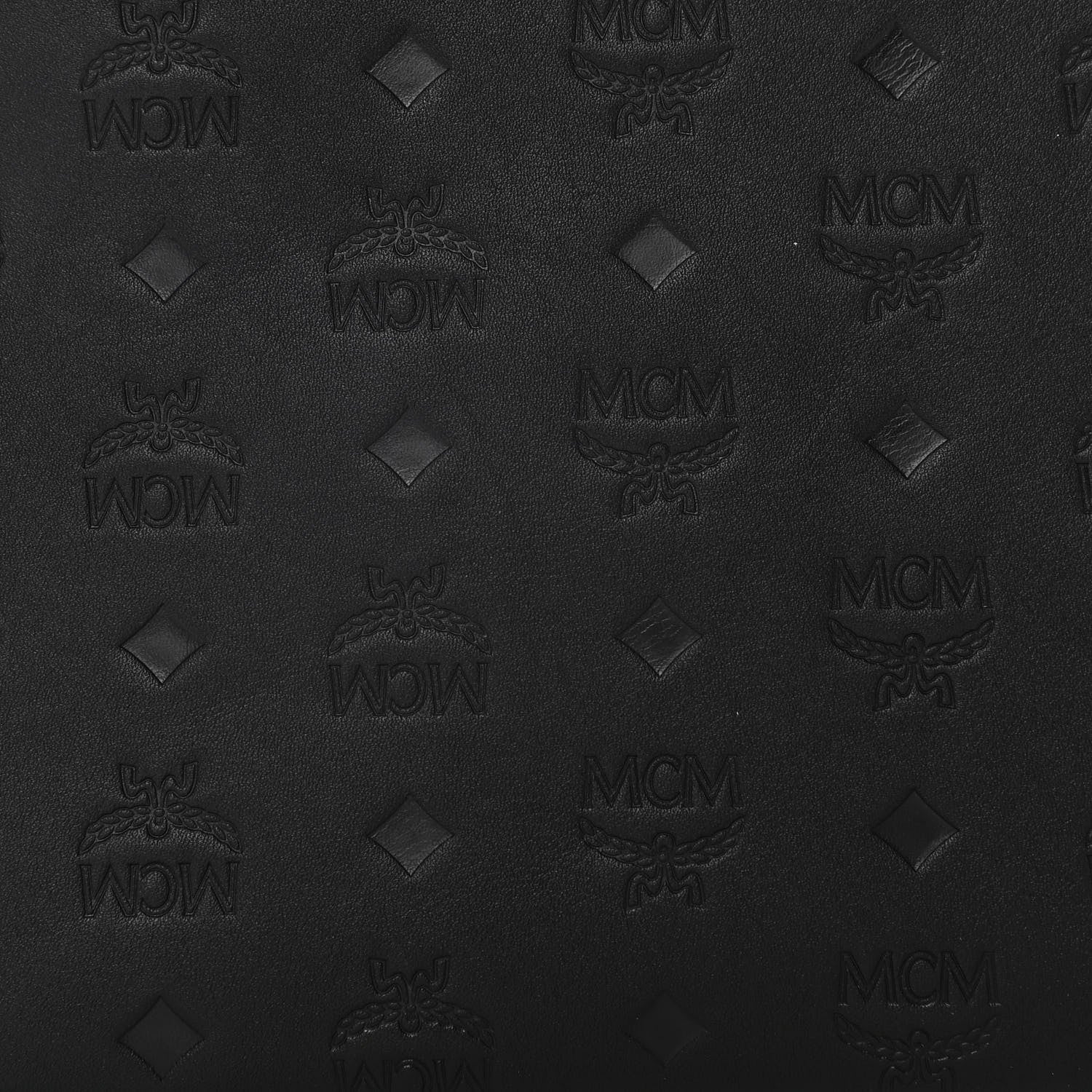 MCM Calfskin Ottomar Monogram Medium Crossbody Pouch Black 8 of 11