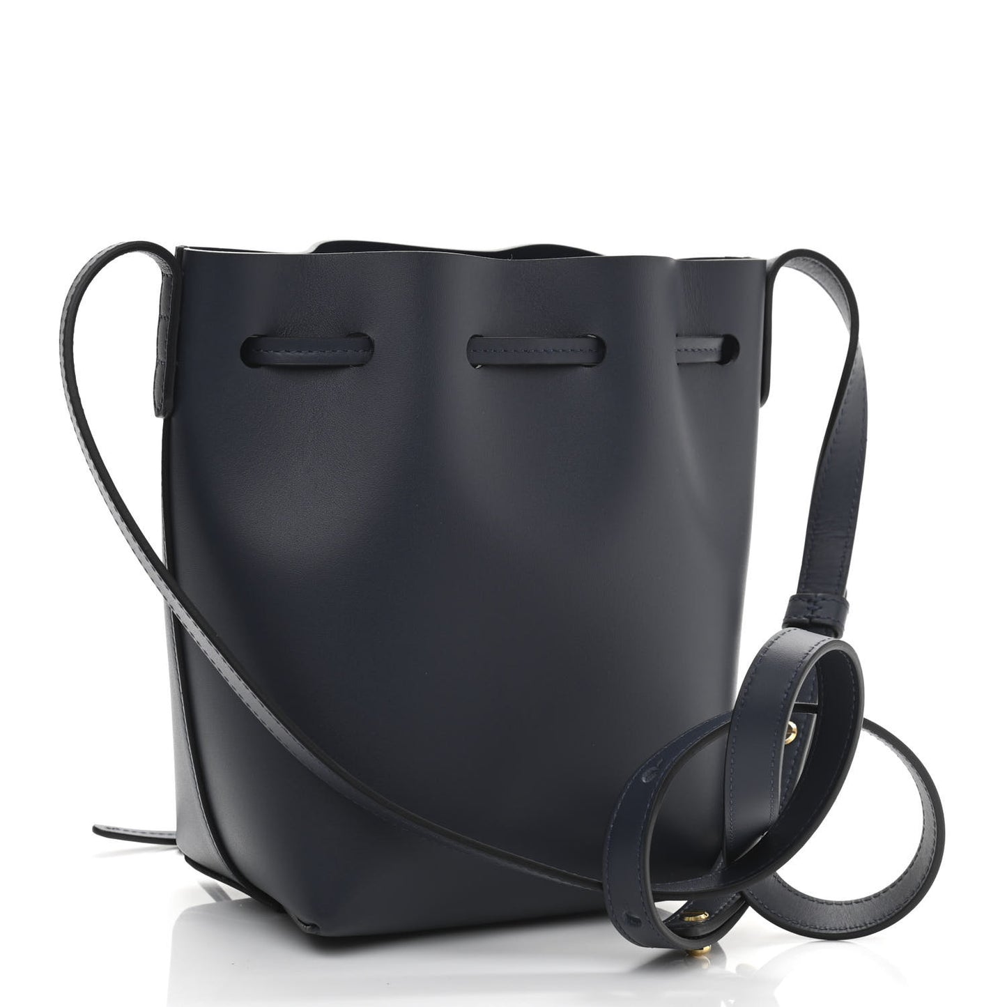 Calfskin Mini Bucket Bag Blu