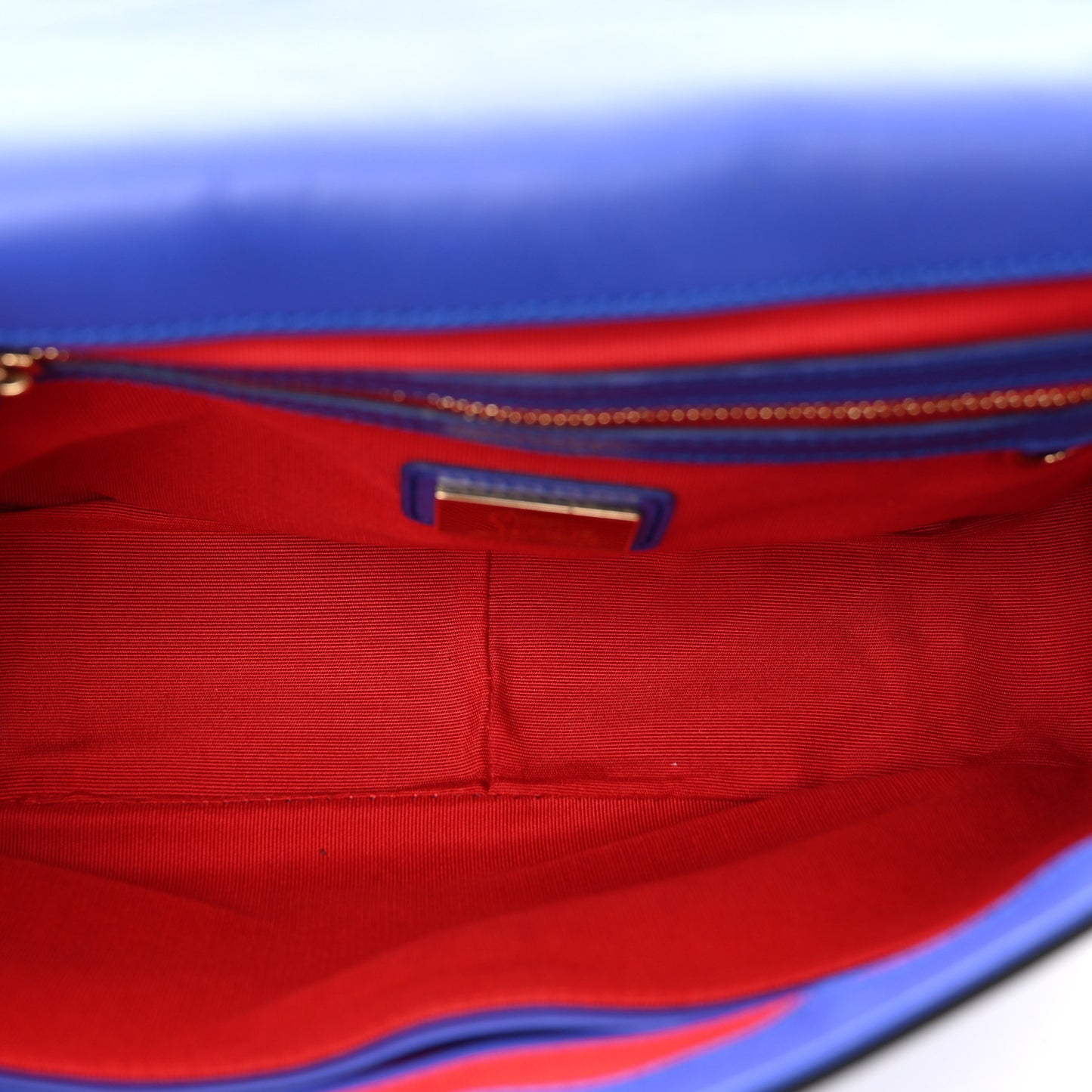 Calfskin Small Sweet Charity Shoulder Bag Blue