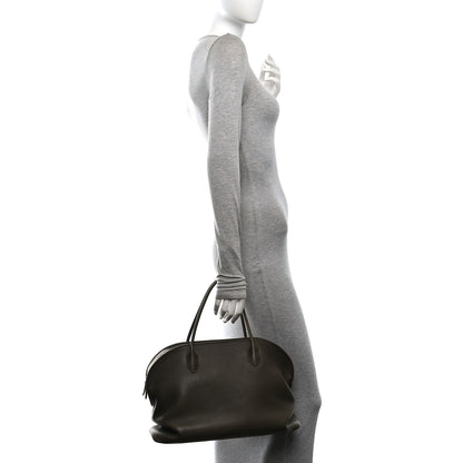 The Row Matte Grained Calfskin Agnes Bag Truffle 2 of 9