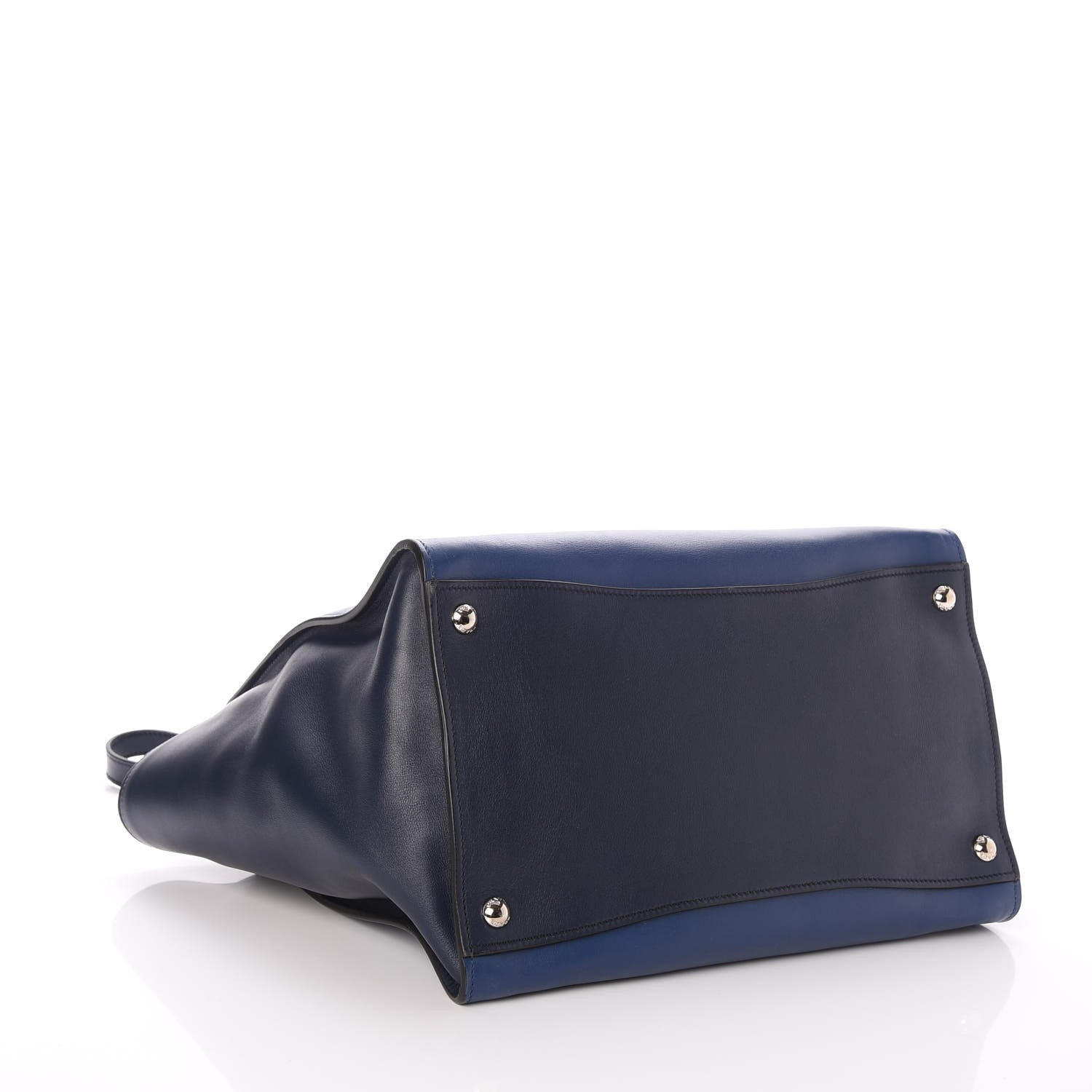 Prada City Calf Bi-Color Twin Pocket Tote Bleuette Baltico 5 of 8