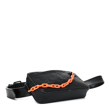 Louis Vuitton Taurillon Monogram Uniformes Solar Ray Soft Pochette Volga Belt Bag Black 4 of 13