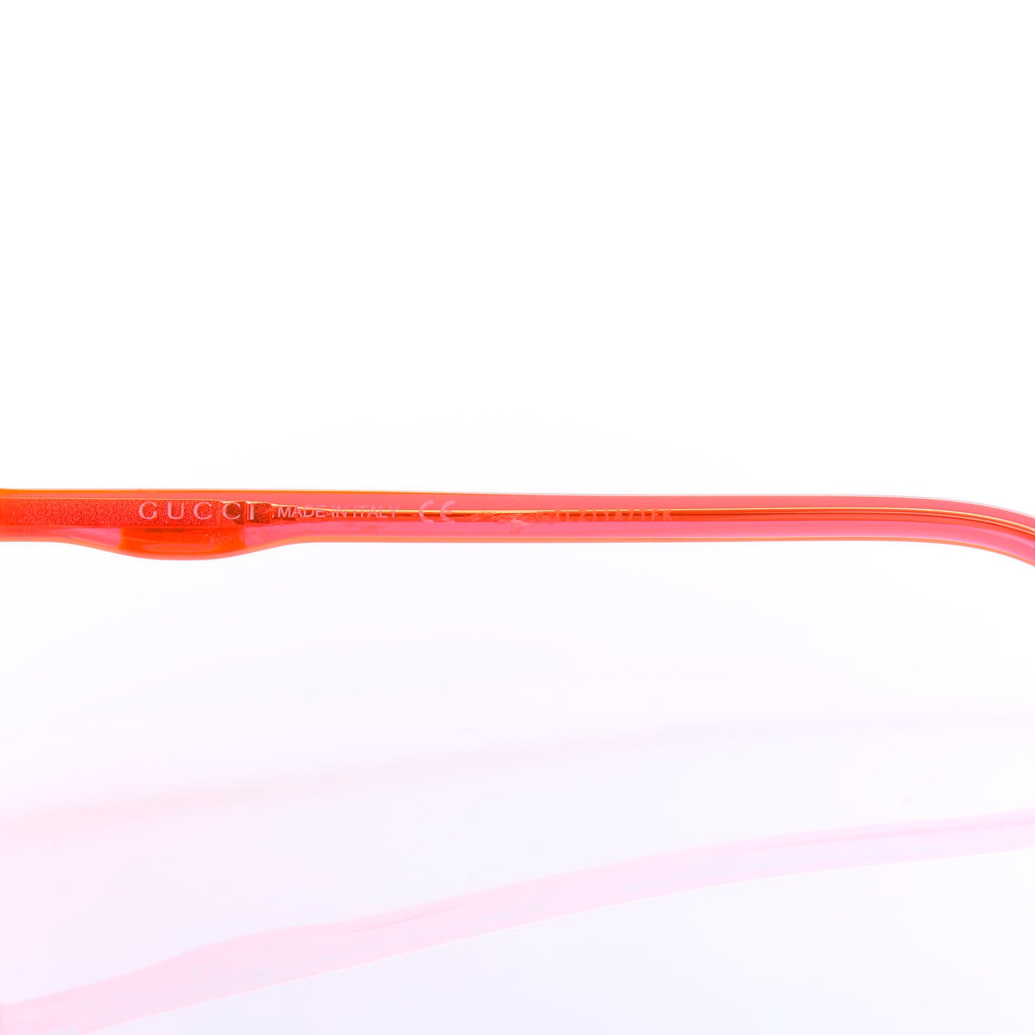 Gucci Acetate GG Sunglasses GG0257S Neon Orange 7 of 8