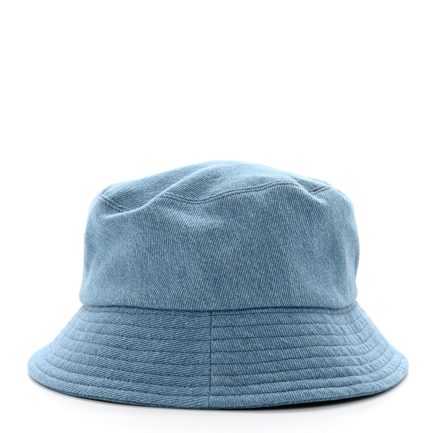 Denim Sequin Cloche Logo Bucket Hat L Blue