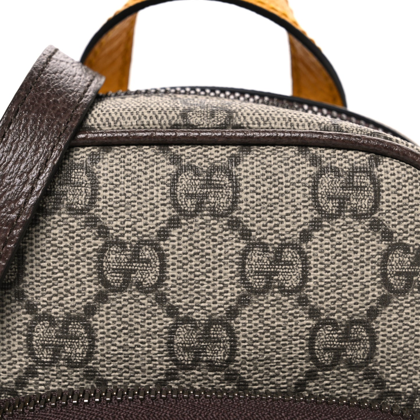 GG Supreme Monogram Mini Neo Vintage Double Zip Messenger Bag Beige New Acero Crop