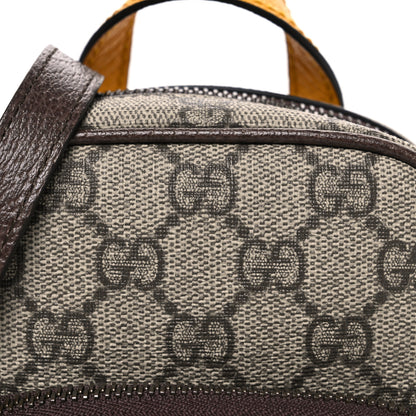 Gucci GG Supreme Monogram Mini Neo Vintage Double Zip Messenger Bag Beige New Acero Crop 7 of 9