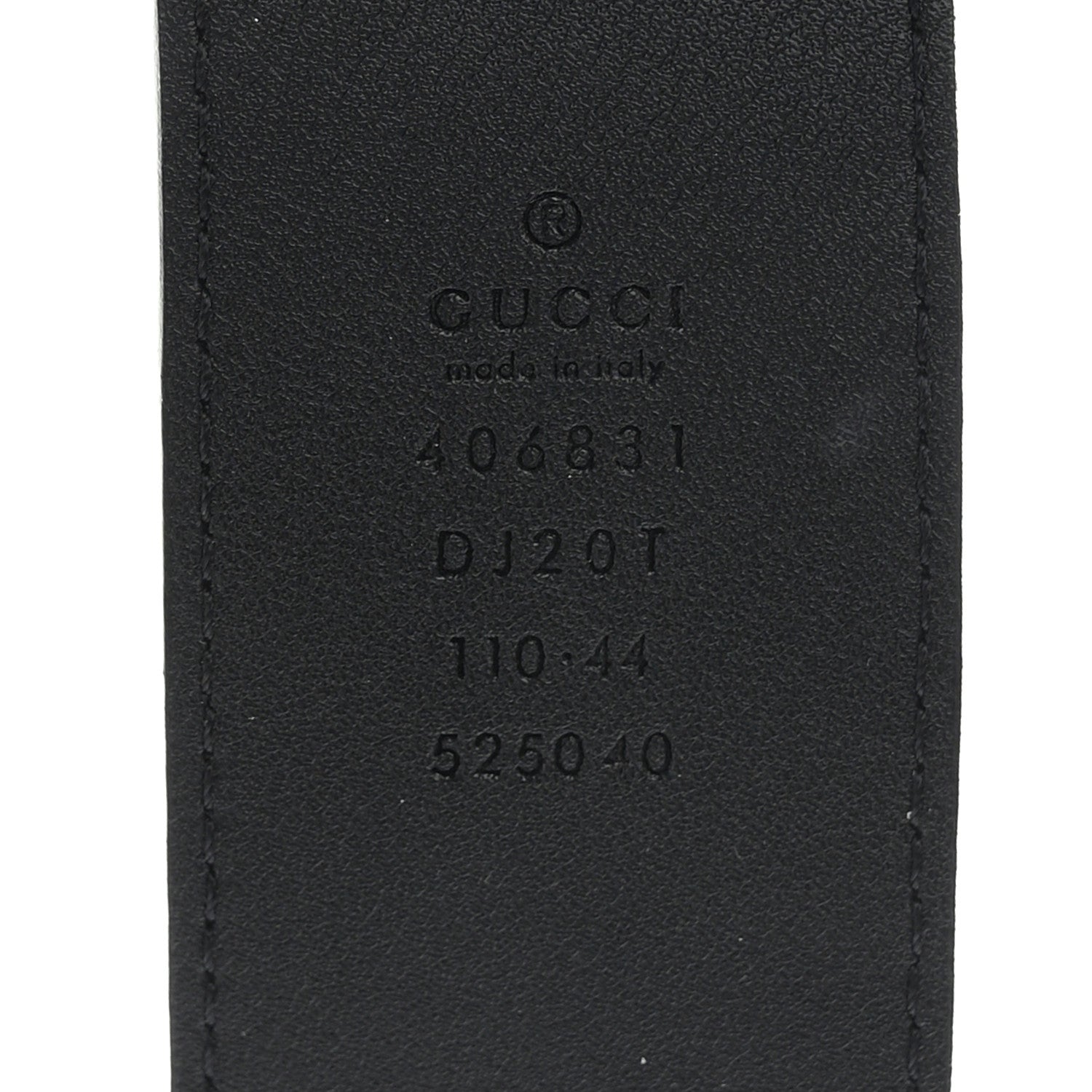Gucci Textured Dollar Calfskin Double G 40mm Belt 110 44 Black 3 of 6