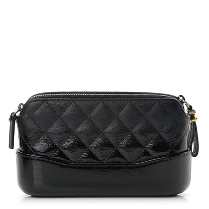 Chanel Patent Goatskin Quilted Small Gabrielle Clutch Black 1 of 13
