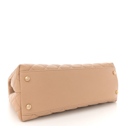 Chanel Caviar Lizard Embossed Quilted Small Coco Handle Flap Beige 4 of 11