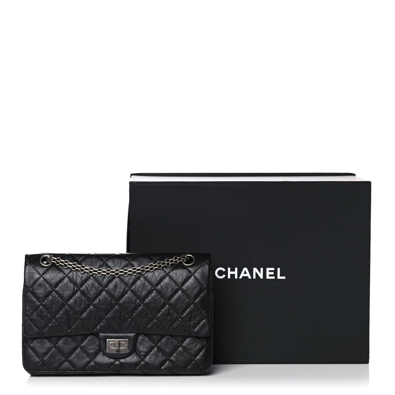 Chanel Aged Calfskin Quilted 2.55 Reissue 226 Flap Black 13 of 13