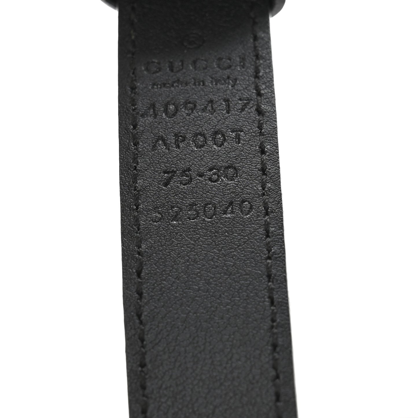 Calfskin Double G 20mm Belt 75 30 Black