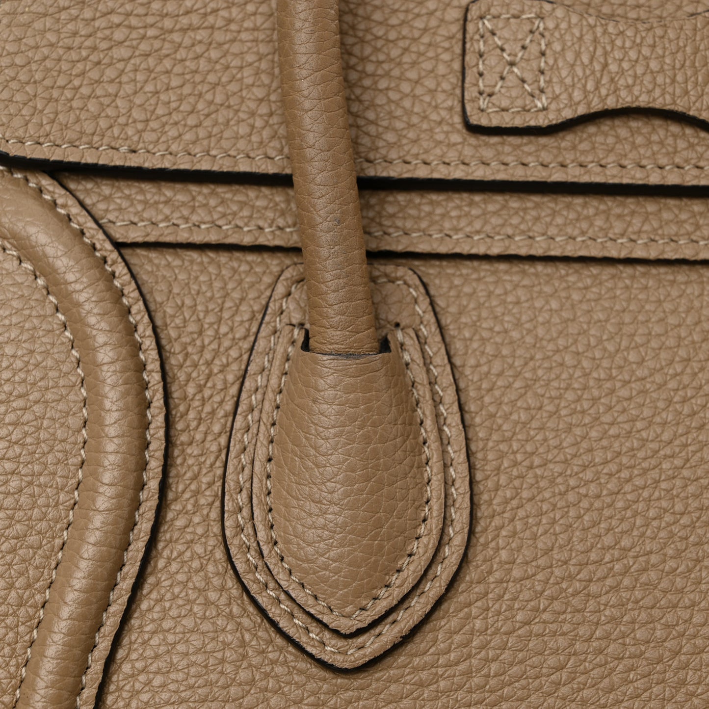 Drummed Calfskin Nano Luggage Dune