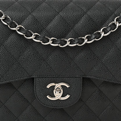Chanel Caviar Quilted Jumbo Double Flap Black 8 of 10