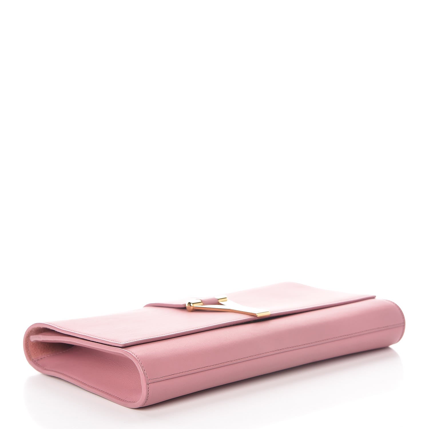 Saint Laurent Calfskin Classic Y Ligne Clutch Dark Rose 4 of 8
