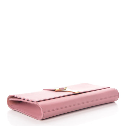 Saint Laurent Calfskin Classic Y Ligne Clutch Dark Rose 4 of 8
