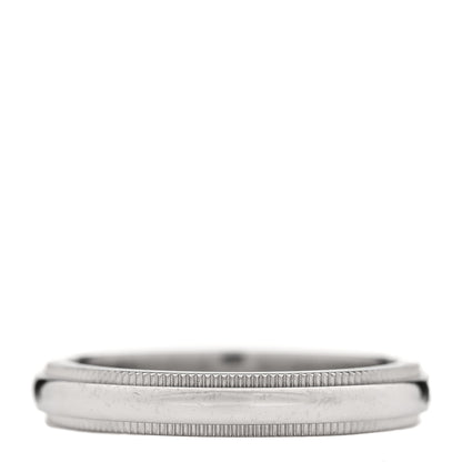 Tiffany Platinum 3mm Together Milgrain Wedding Band Ring  51 5.75 3 of 4