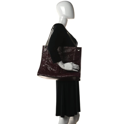 Saint Laurent Crinkled Calfskin Matelasse Monogram Niki Shoulder Bag Rouge Legion 2 of 8